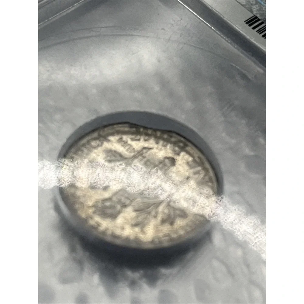 1964 Roosevelt Silver Dime - ICG AU55 - MAJOR CLIPPED PLANCHET MINT ERROR